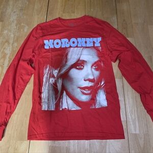 Megan Moroney Graphic Long Sleeve Tee Red Small Country Music Shirt Nwot